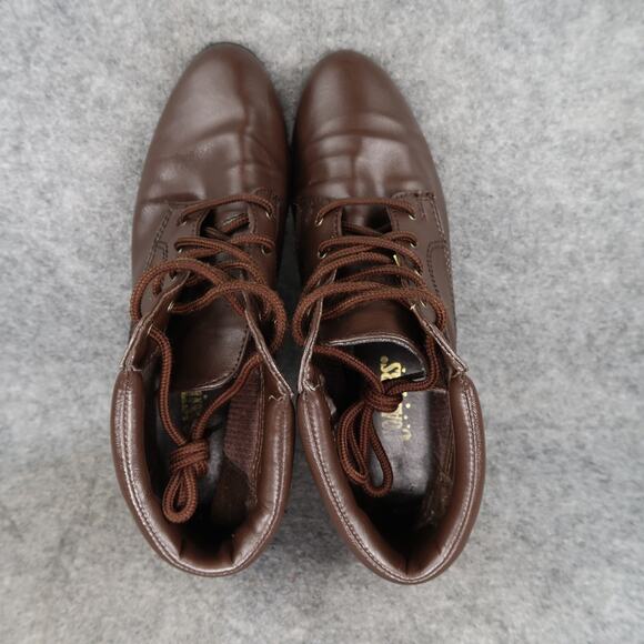 Coasters Shoes Womens 8 Chukka Boots Ankle Booties Retro Classic Brown Lace Up - Picture 8 of 13
